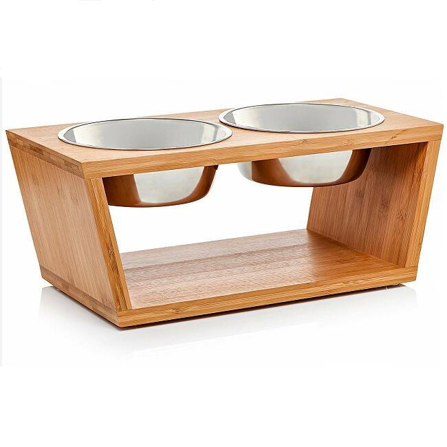 Wood Pet Feeder