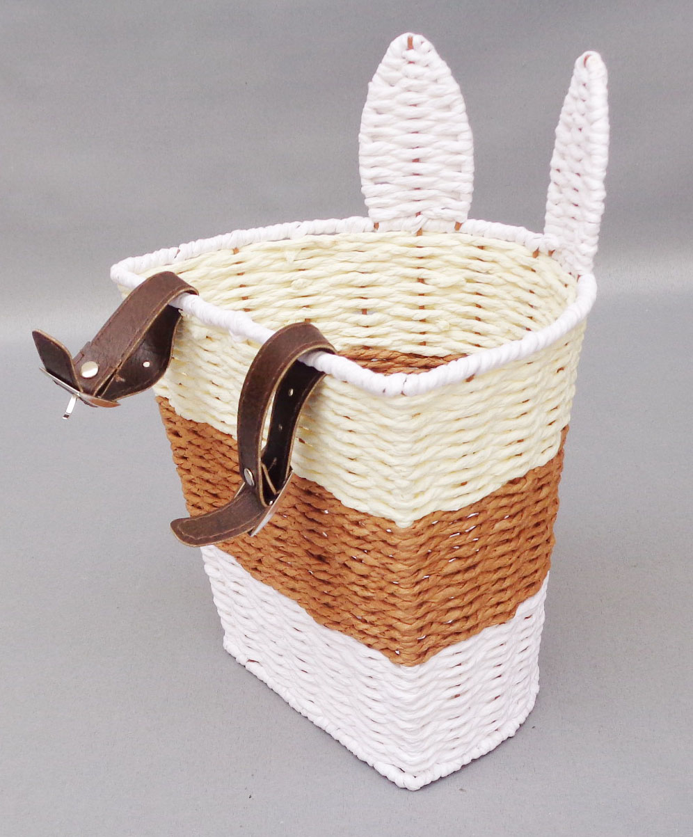 Paper rope weave bike hangbasket
