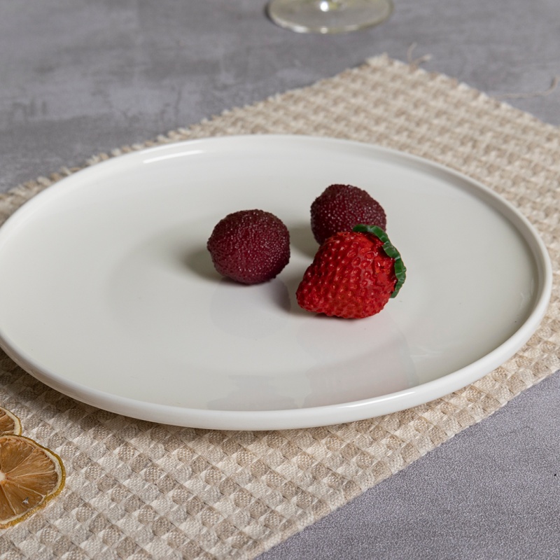 26.9CM Pure White Porcelain Plate, White Body Dinnerware, Custom Decal Supported