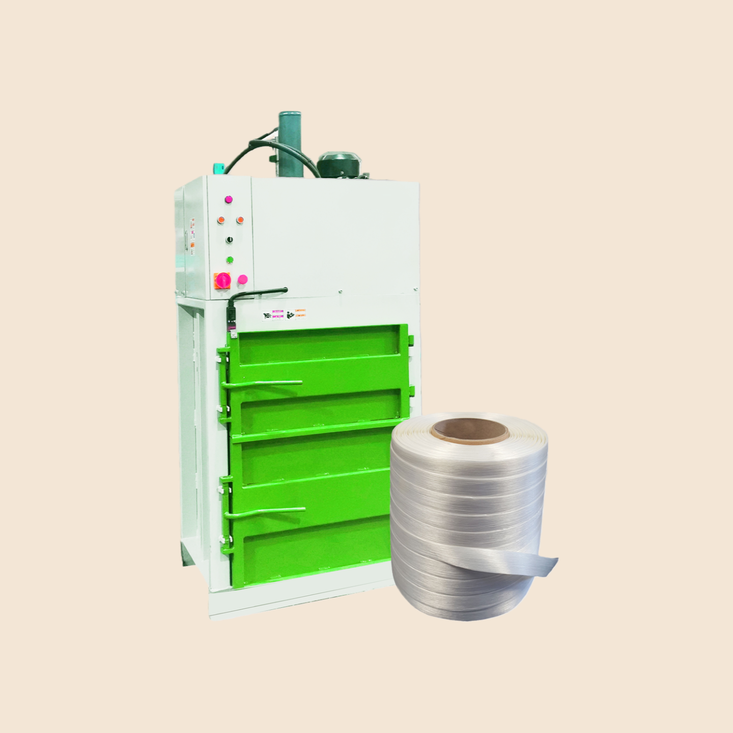 Vertical Baler Machine for Cardboard, Plastic & Waste Recycling | Heavy-Duty Hydraulic Baler