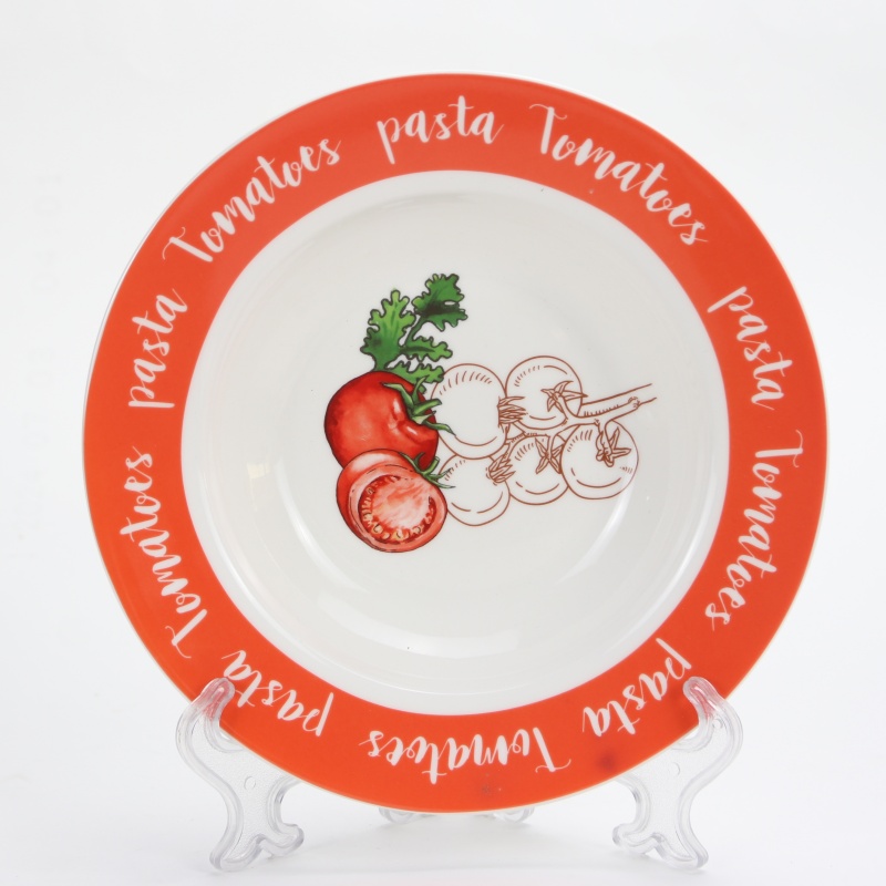 Tomato ceramic dinner plate