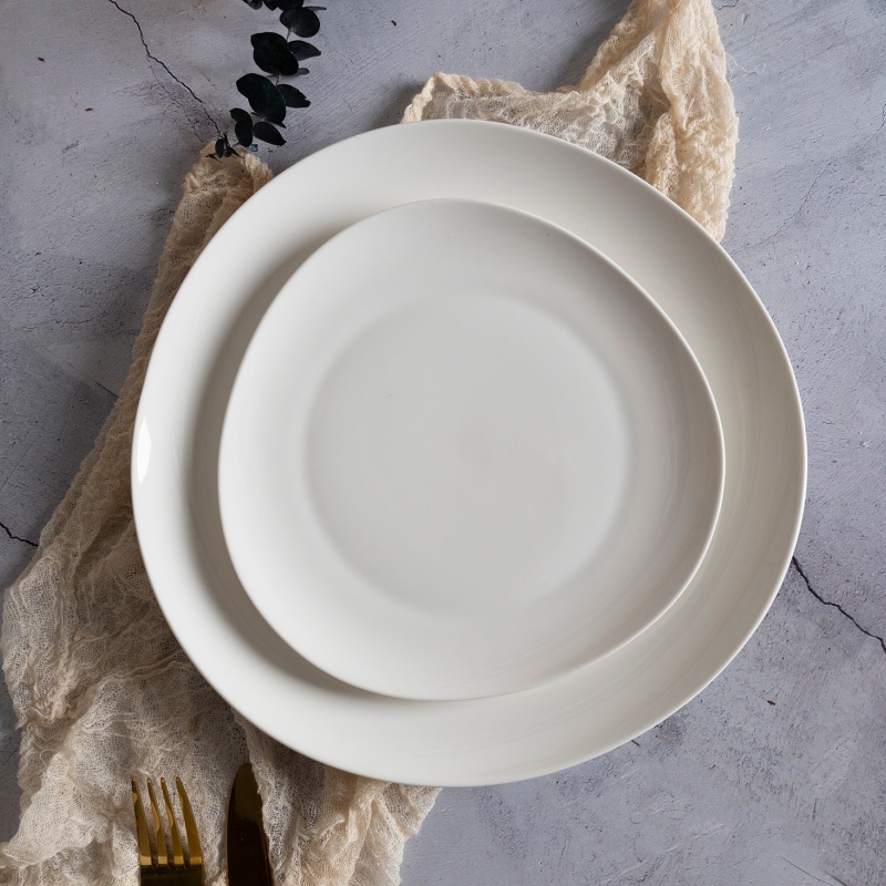 8.25"/11" Irregular Shape New Bone China Plates, for Pasta, Steak Tableware, Custom Decal Supported
