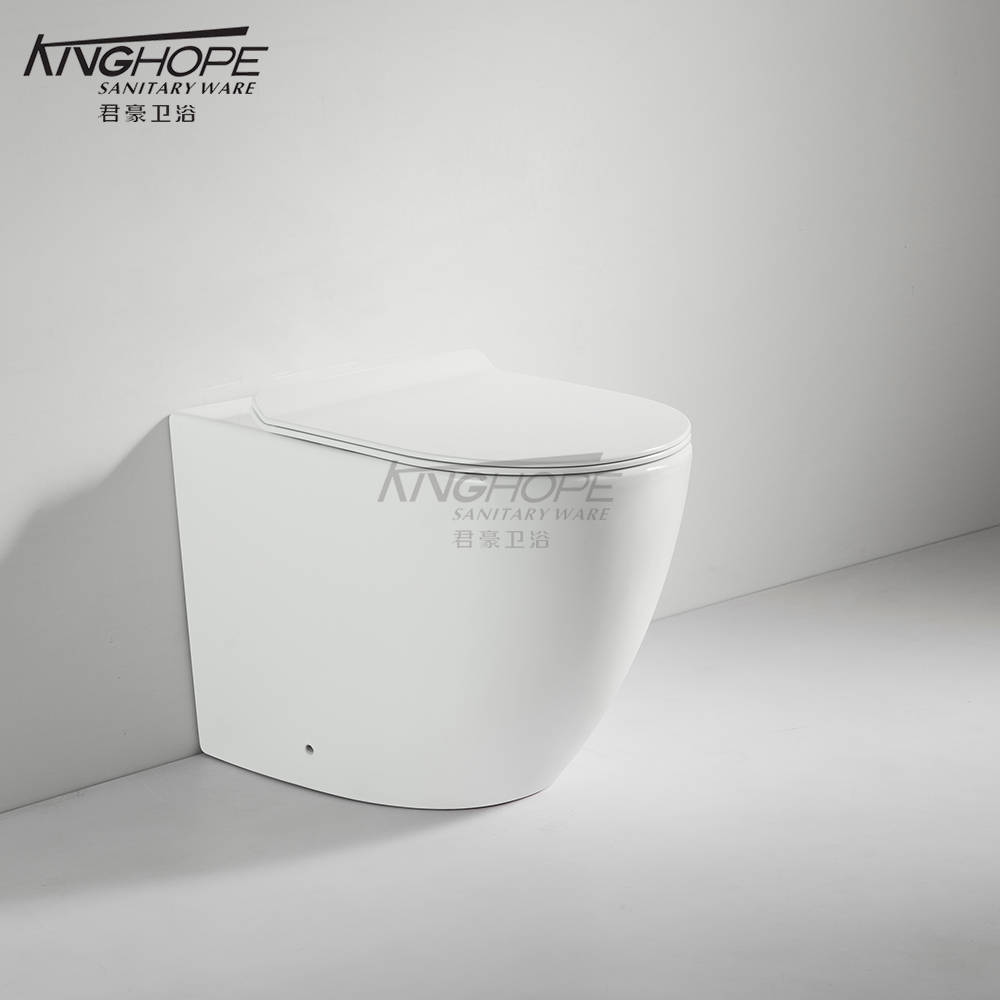 Rimless High Power Flushing Floor Mounted Toilet Ceramic Sanitary Ware Bathroom Toilet