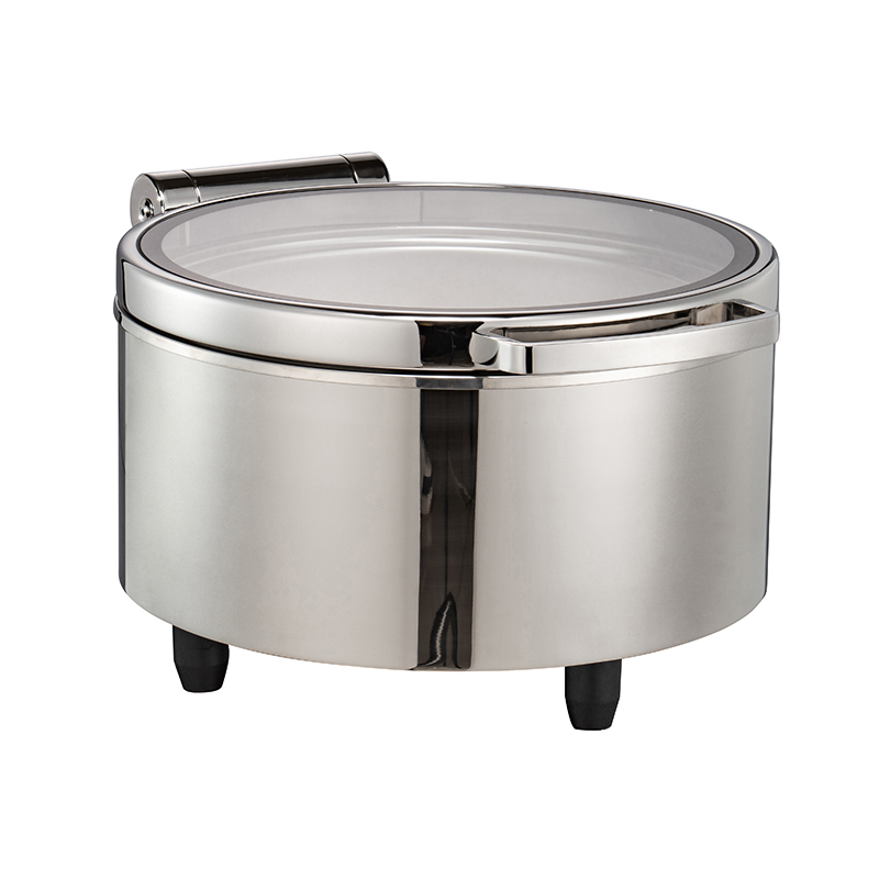 Wet(Dry) Damping Hinged Electric Round Chafing Dish