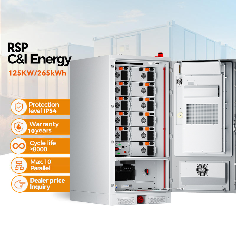 Dawnice All in one Industrial Commercial Energy Storage 265kwh 125KW Energy Storage Battery Cabinet