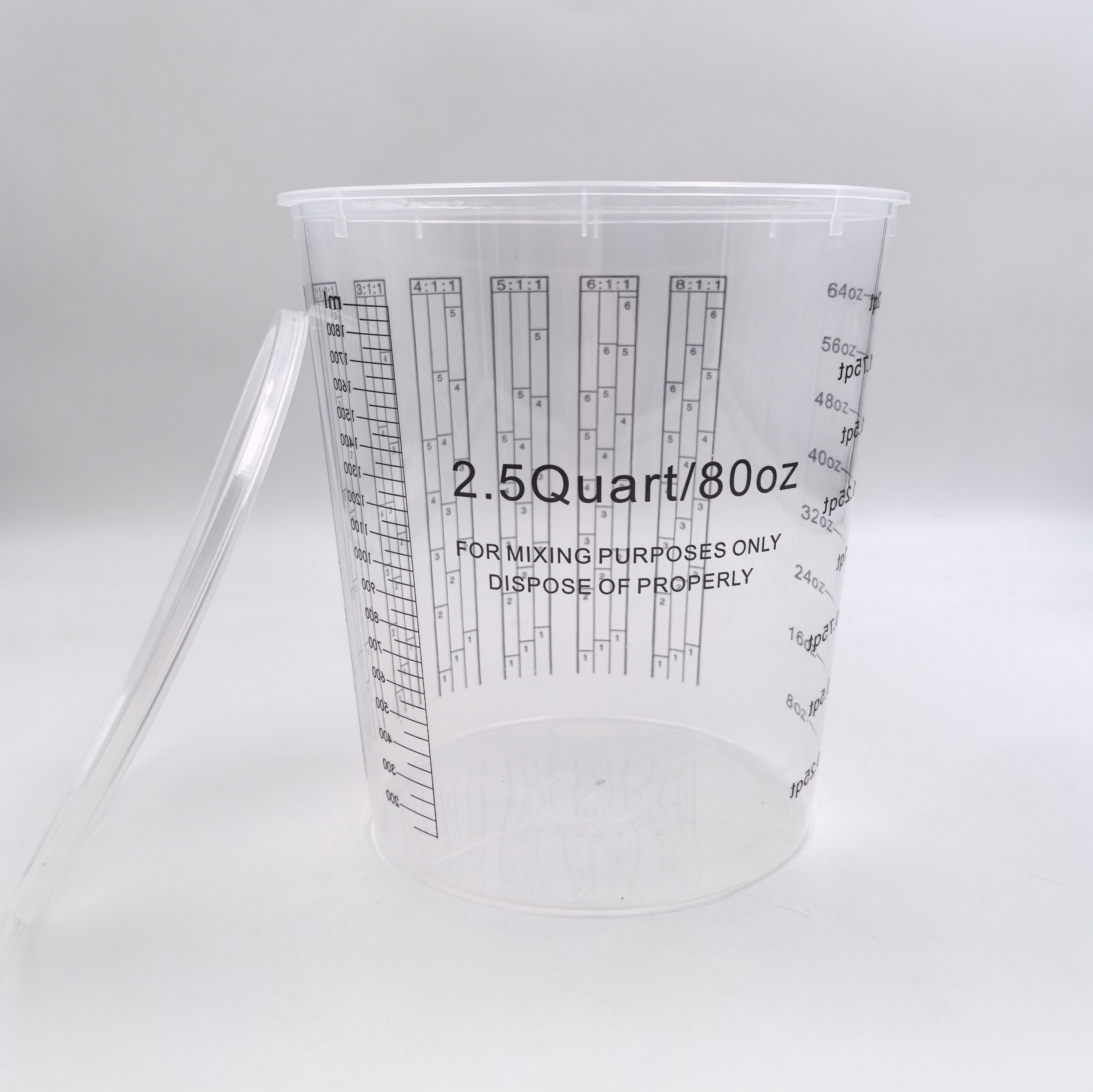2.5QT Plastic Paint Mixing Cup