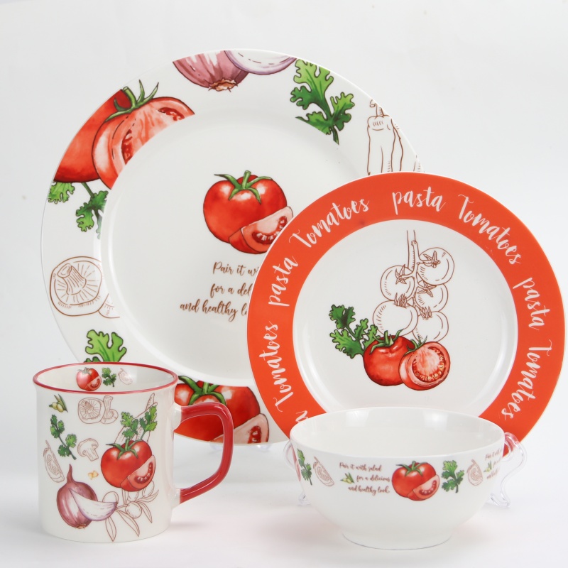 Tomato ceramic dinnerware