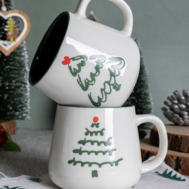 Christmas Tree Pattern Mug – Holiday Edition Ceramic Cup