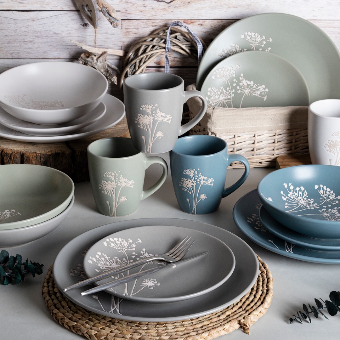 PRINTING UNDER GLAZE SET16 DINNER SET stoneware home wholesale supermarket