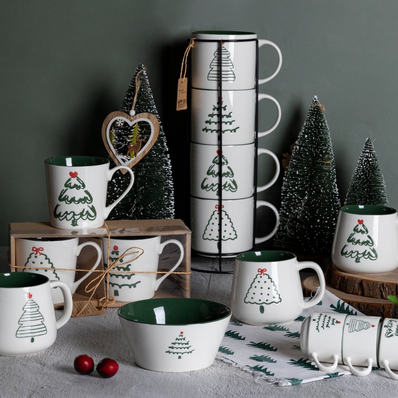 Christmas Tree Ceramic Mug – Premium Gift Cup with Festive Packaging