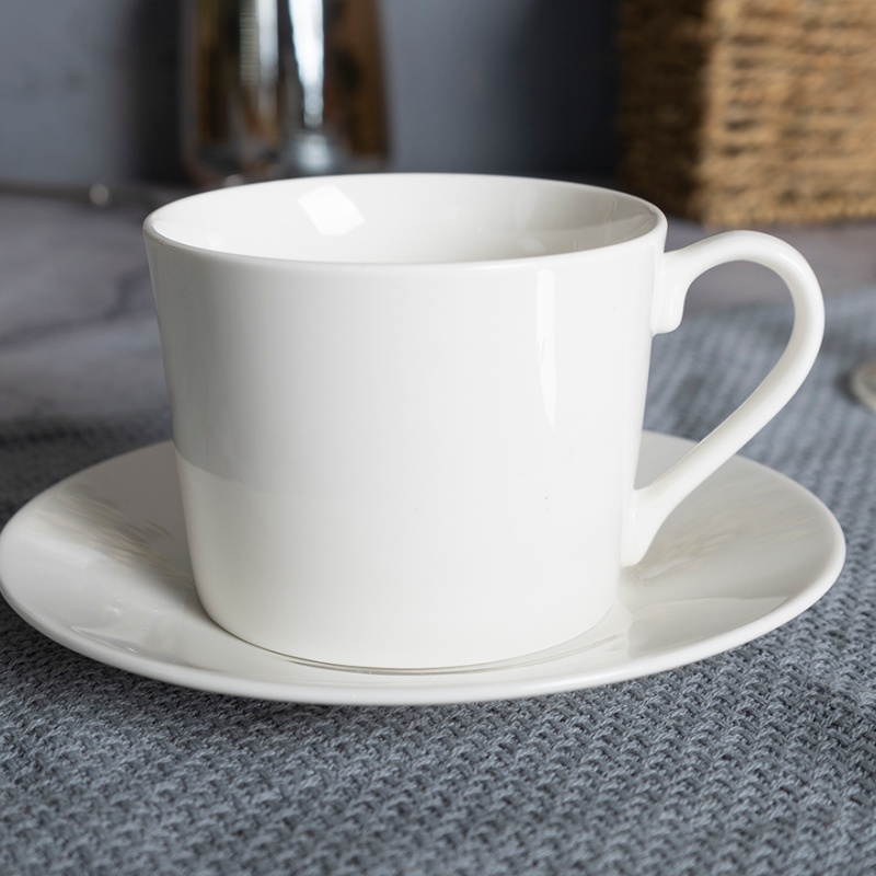 8OZ Cup with 145 Saucer, Size 14.4×7.2×1.8CM, New Bone China Tableware, Custom Decal Supported