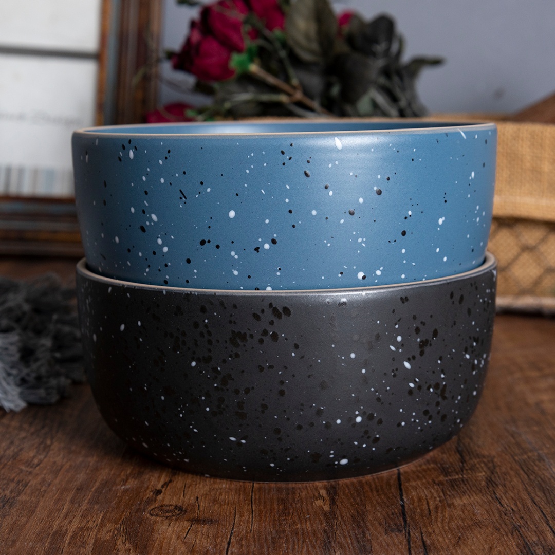 Ceramic bowl MATTE COLOR GLAZE WITH TWO TONE SPECKLES stoneware home wholesale supermarket