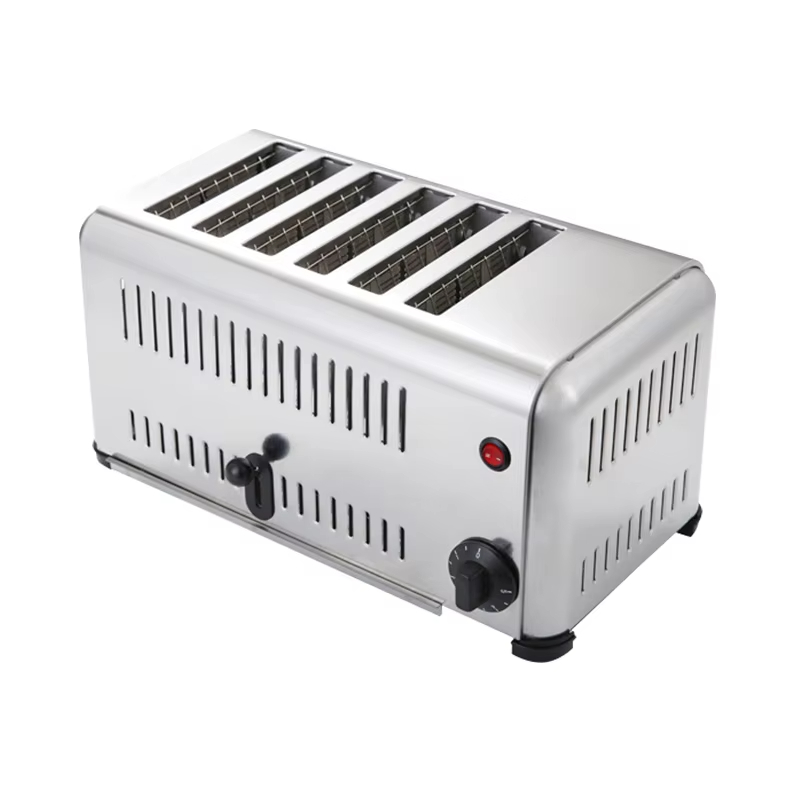 6 Slots Restaurant Commercial Hot Dog Toaster/Slice Toaster/Industrial Bread Toaster
