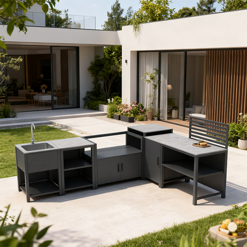 Outdoor kitchen set