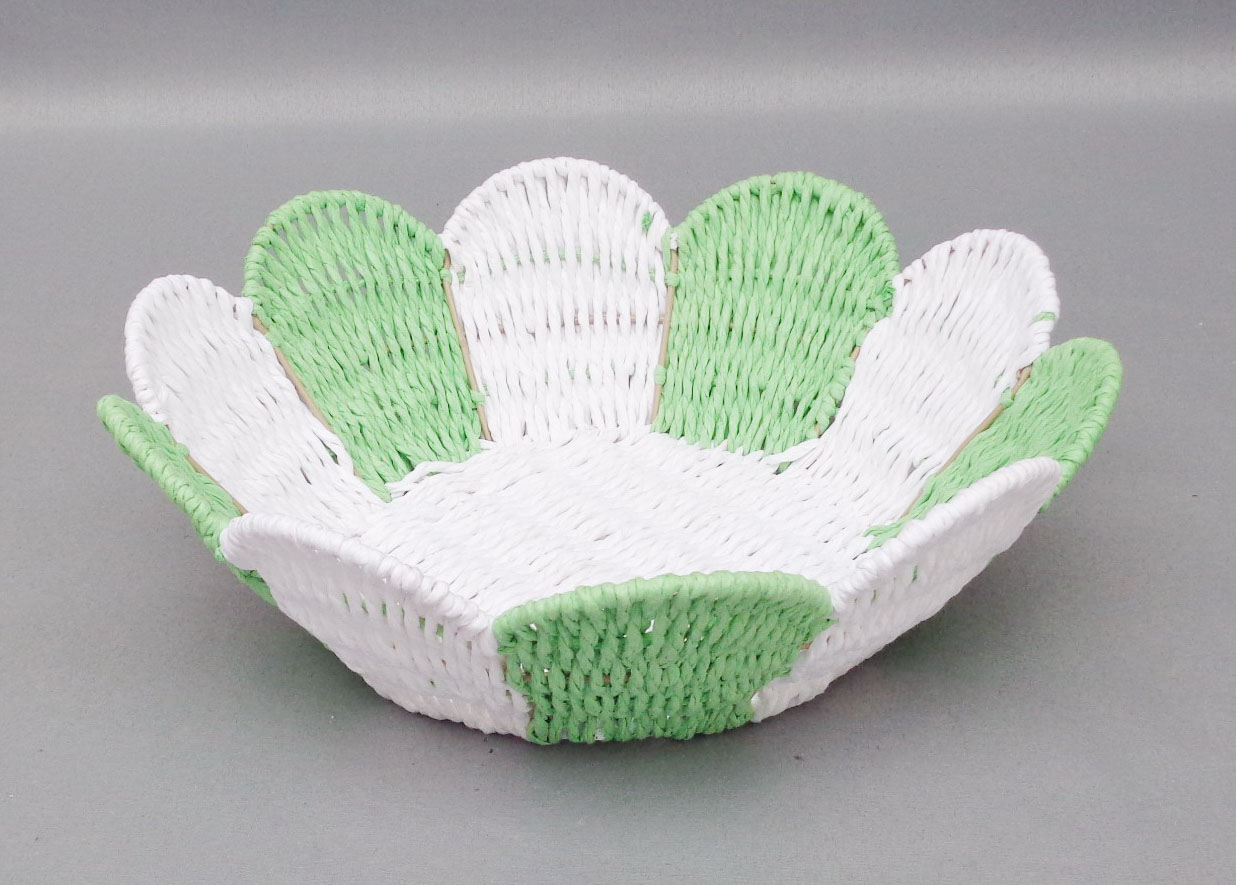 Paper rope ,leaf shape plate