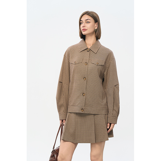 Khaki plaid jacket