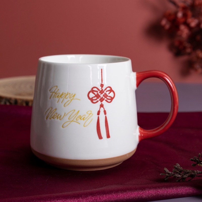 New Year Party Ceramic Mug Set – Festive Tableware Gift