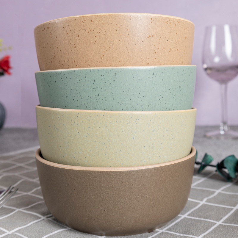 Happy Go 15cm Bowl Color Glaze With Speckle And Natural Rim
