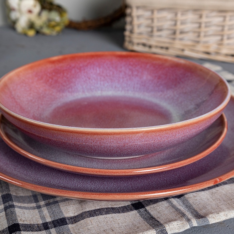 Happy Go 18pcs Dinner Set In Color Box (26.3cm Plate, 19.7cm Plate, 20cm Soup Plate, Each 6pcs)