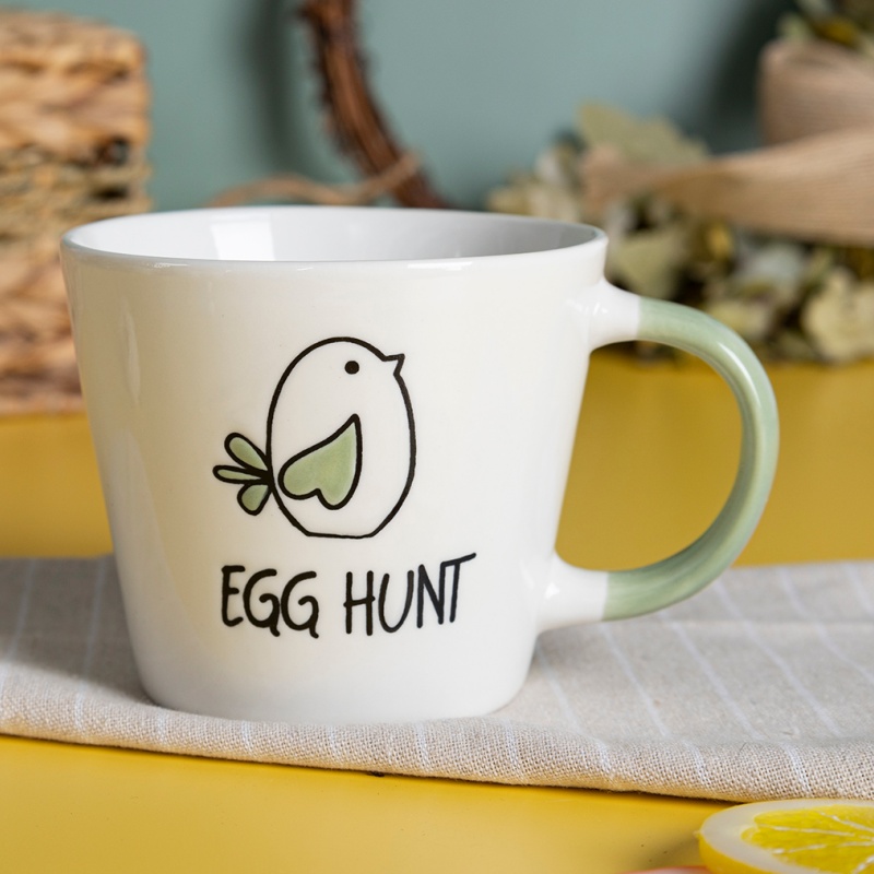 11OZ “Love Begins” Easter Color-Filled Ceramic Mug