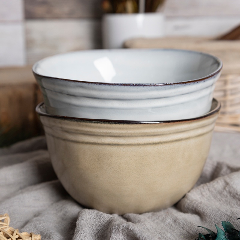 Happy Go 14.5cm(23oz/650ml) Bowl Reactive Glaze With Embossed