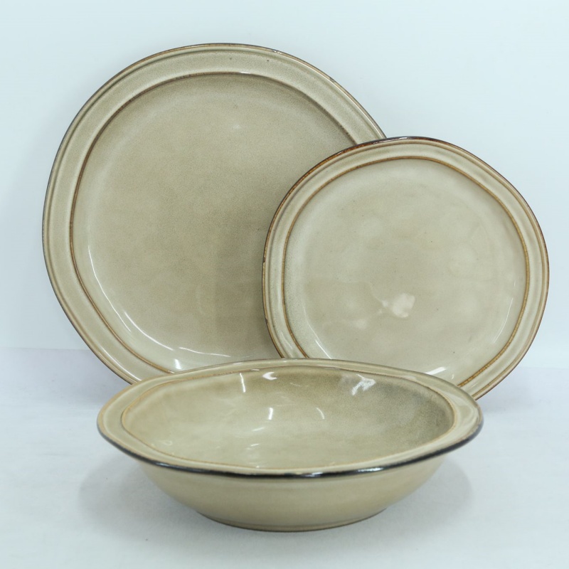Happy Go 18pcs Dinner Set In 5ply Color Box(26.3cm Plate,19.7cm Plate,22cm Soup Plate, Each 6 Pcs)