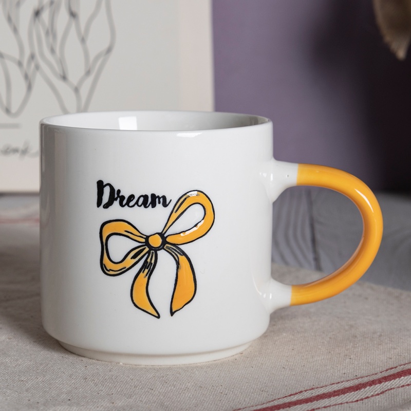 13OZ Dream” Handpainted Bow Ceramic Gift Mug