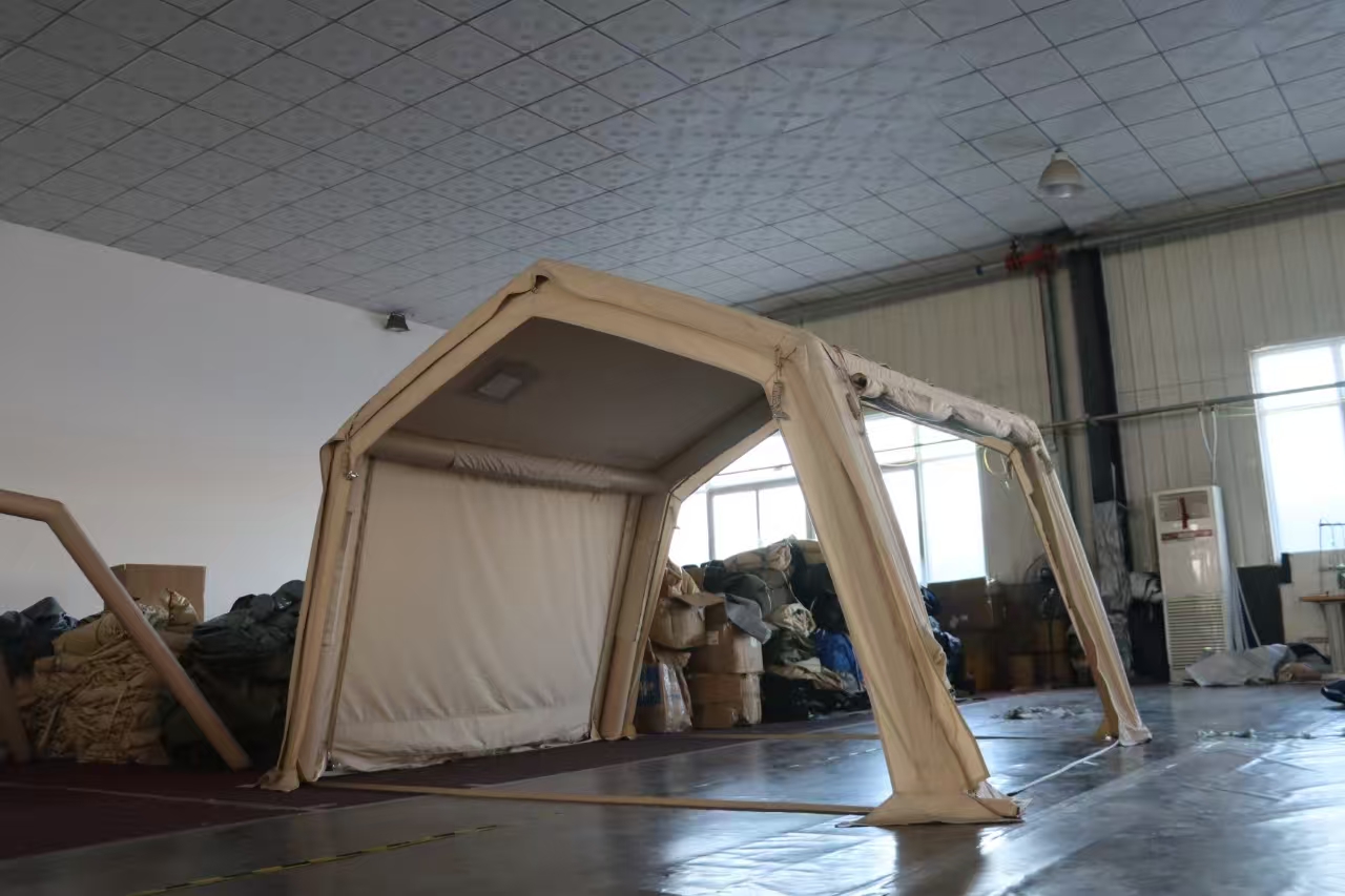 10 square meters beige detachable ground cloth style cotton inflatable tent