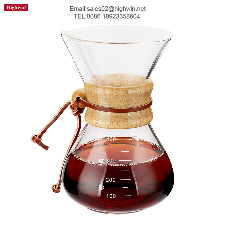 Pour Over Coffee Maker, High-Heat Borosilicate Glass