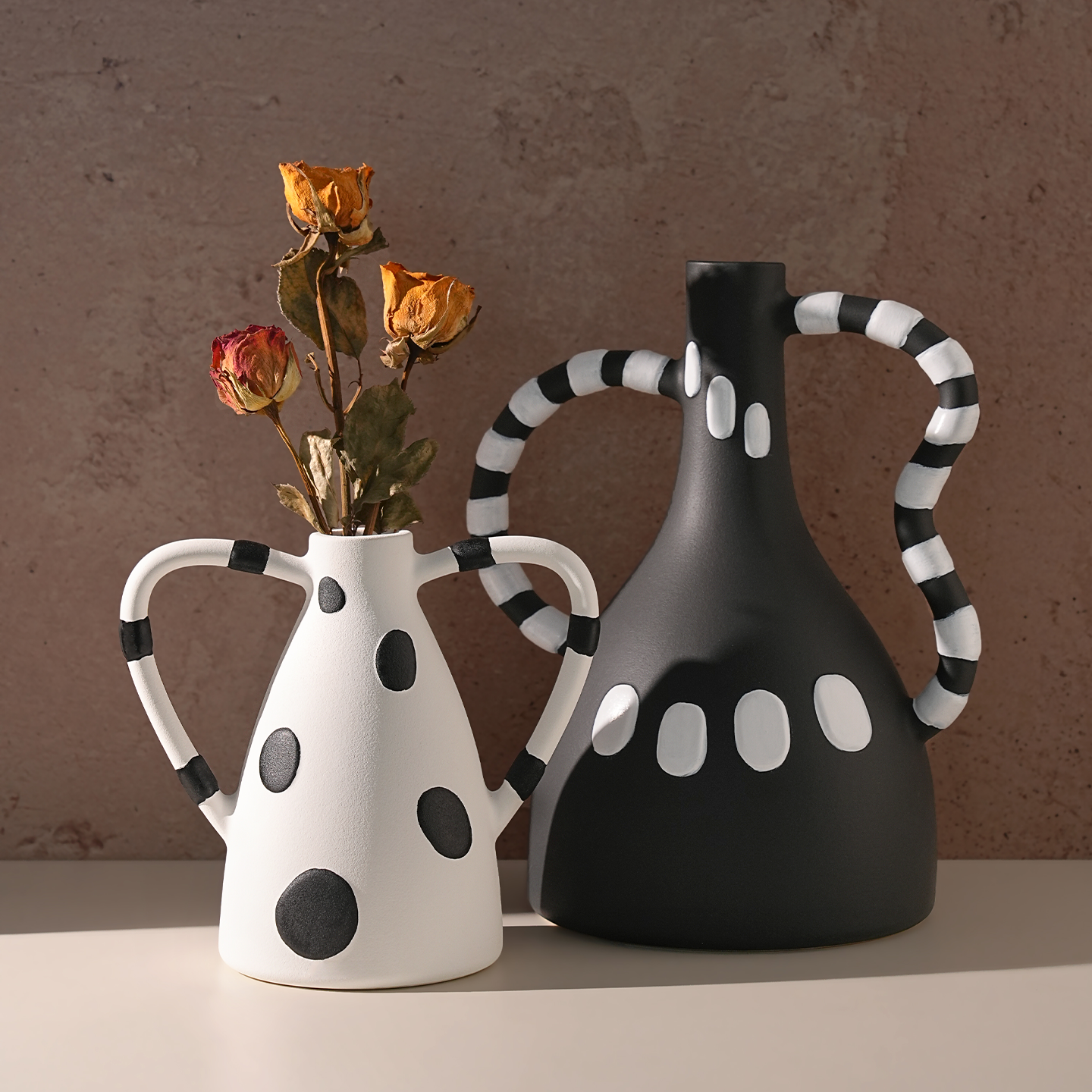 Vintage Spacer Handle Vase