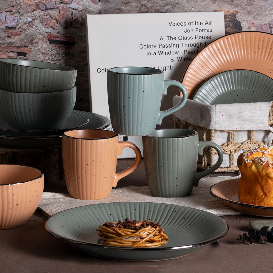 Matte glaze SET18 DINNER SET stoneware home wholesale supermarket