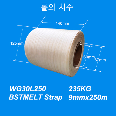 Cintagem Têxtil Para embalagens de papelão elogística resistente e compatível com LSM WG30L 9mm*250m