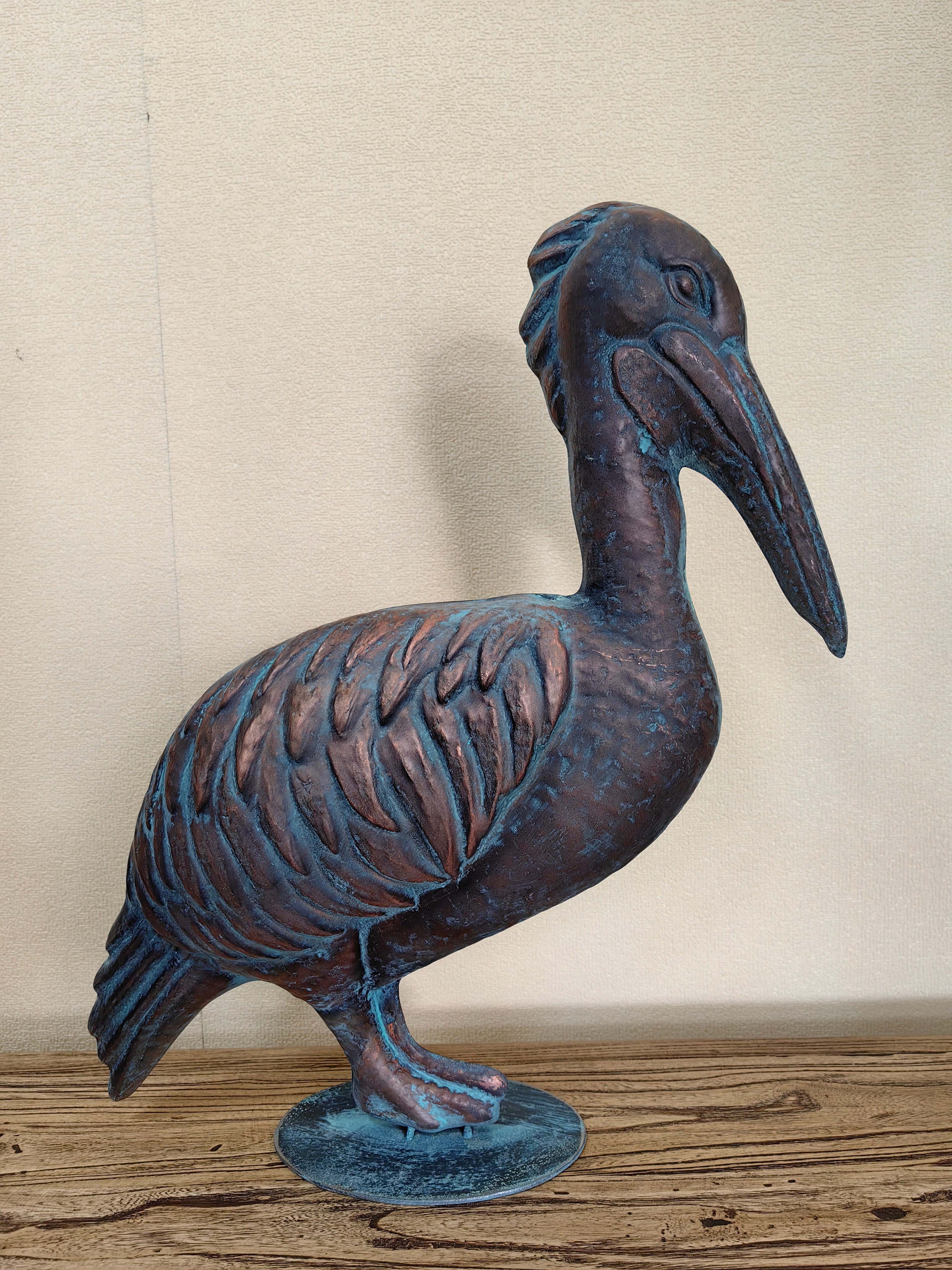 Metal Pelicans Sculpture, Stainless Steel Pelicans Sculpture, Copper Pelicans Sculpture