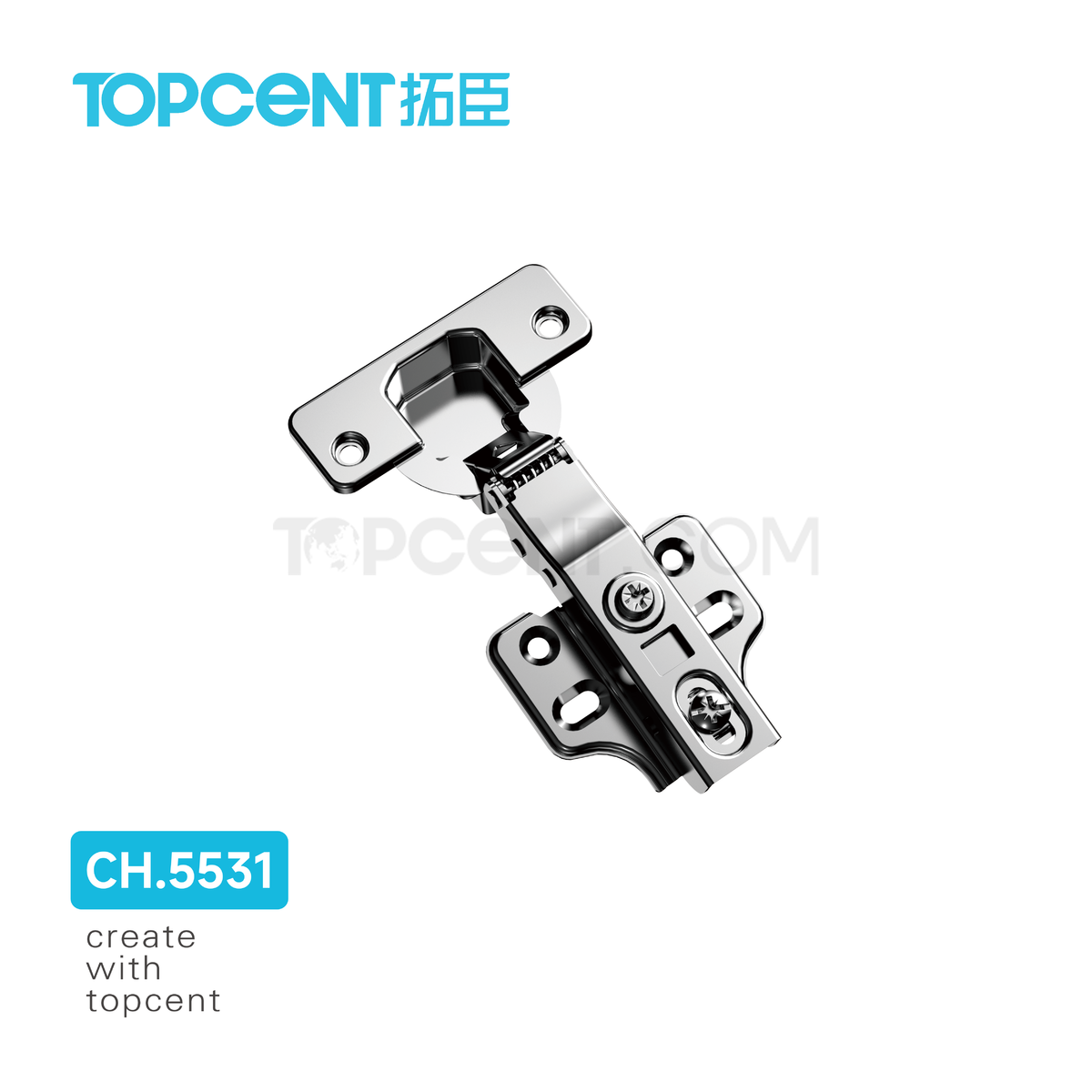 T6 Series Fixed Straight Arm, Nickel-Plated