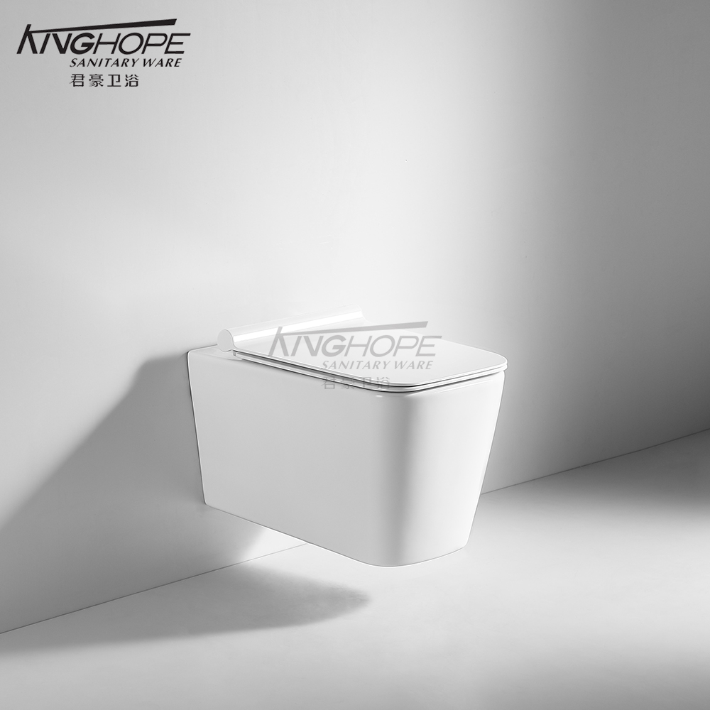 Rimless Powerful Cleaning Ceramic Bathroom Furniture Tornado Wall-Hung Sanitary Ware Toilet
