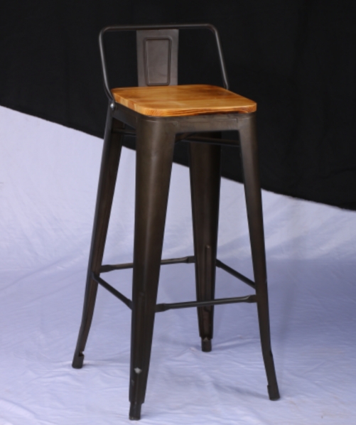 Romance bar stool Sample design iron chair manufacturer Stackable iron