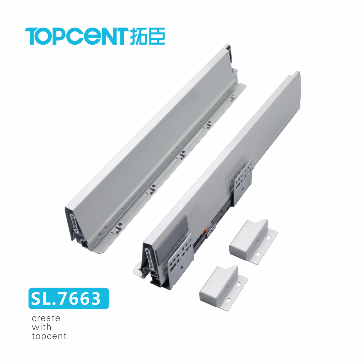 Soft Closing Drawer System with Square edge -SL.7663