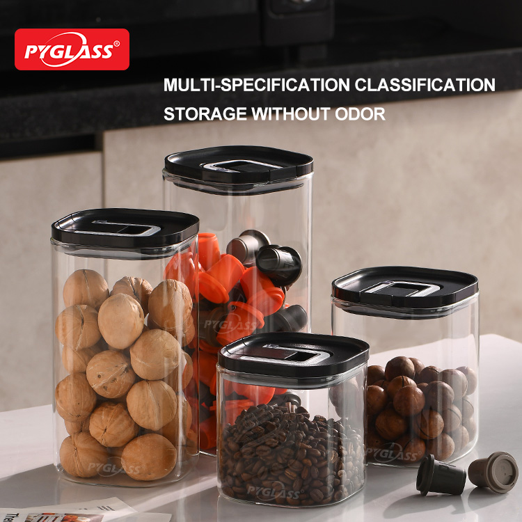 Glass storage jar