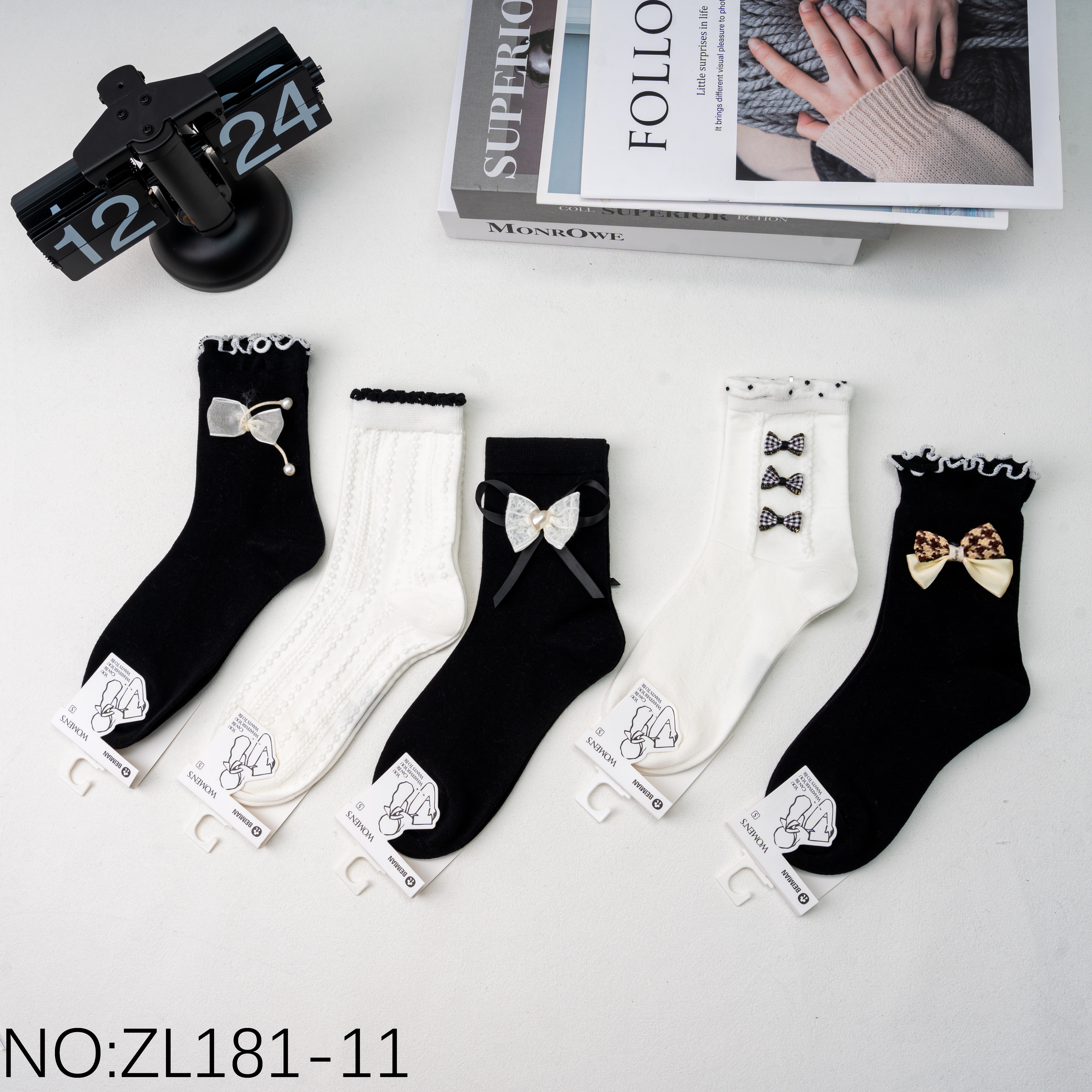 Socks with ornaments