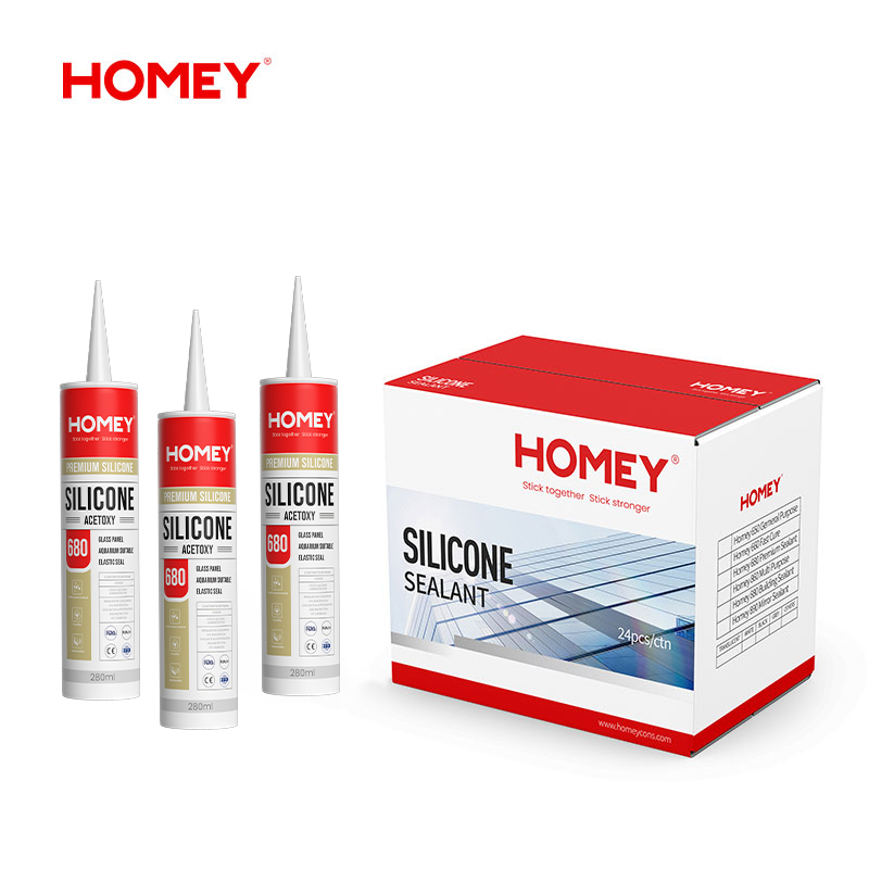 Homey 680 One-part Acetoxy Silicone Sealant for General Purpose Sealing in construction Applications