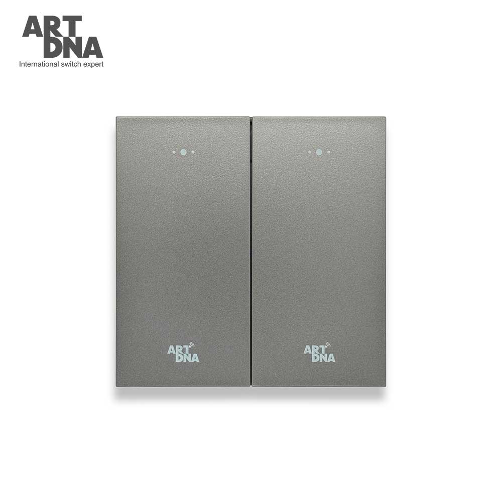 ARTDNA Tuya Zigbee 3.0 Wireless Smart Home Wall Scene 2 Gang Lite Ultra Thin Smart Switch(Zigbee)