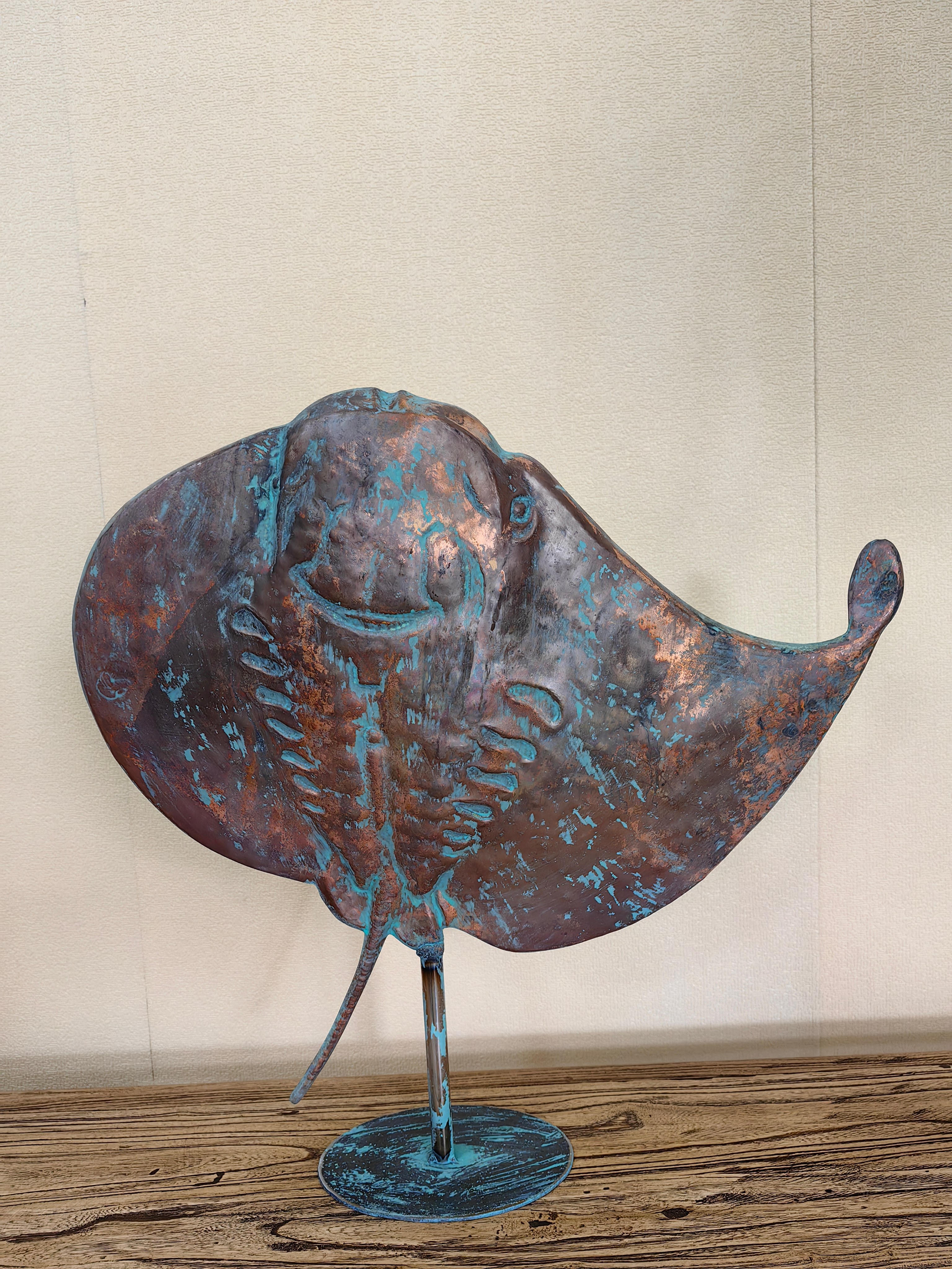 Metal Devil fish Sculpture, Stainless Steel Devil fish Sculpture, Copper Devil fish Sculpture