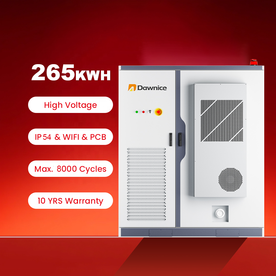 Industrial and Commercial 265kwh All In One Energy Storage Cabinet High Voltage Lithium Ion Battery