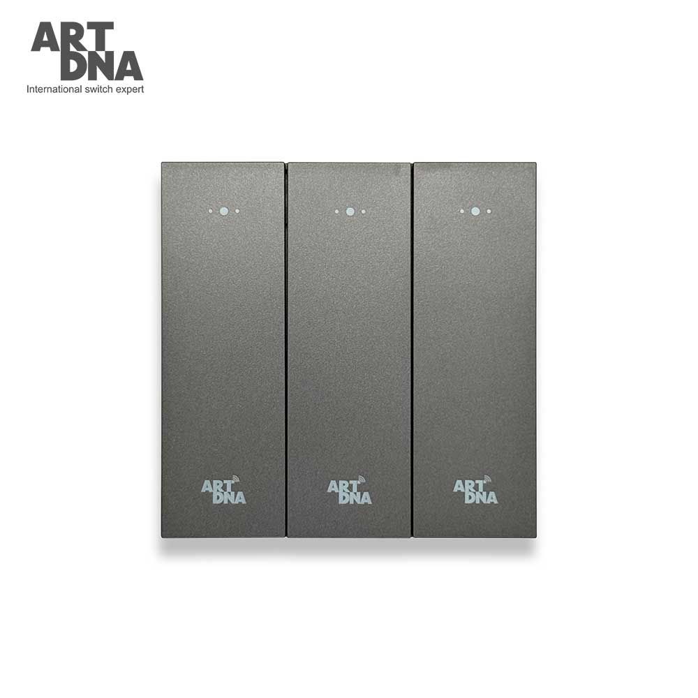 ARTDNA Zigbee Automation Wireless Smart Home Light 3 Gang Lite Ultra Thin Smart Switch(Zigbee)