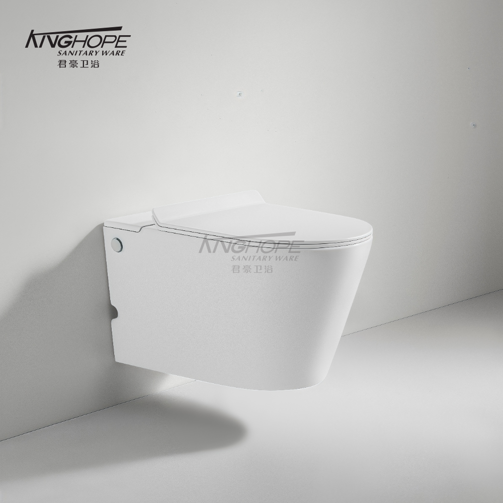 Wall Hung Ceramic Pulse Flush Bathroom Toilet Water-Saving Customization Available Sanitary Ware