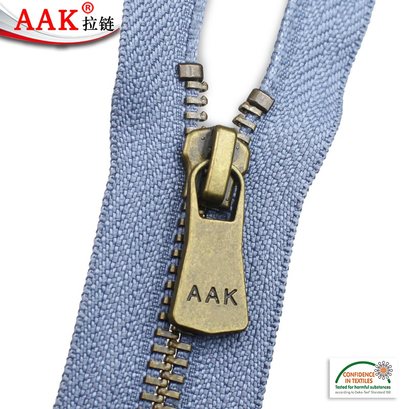 5# metal antique open-end zipper