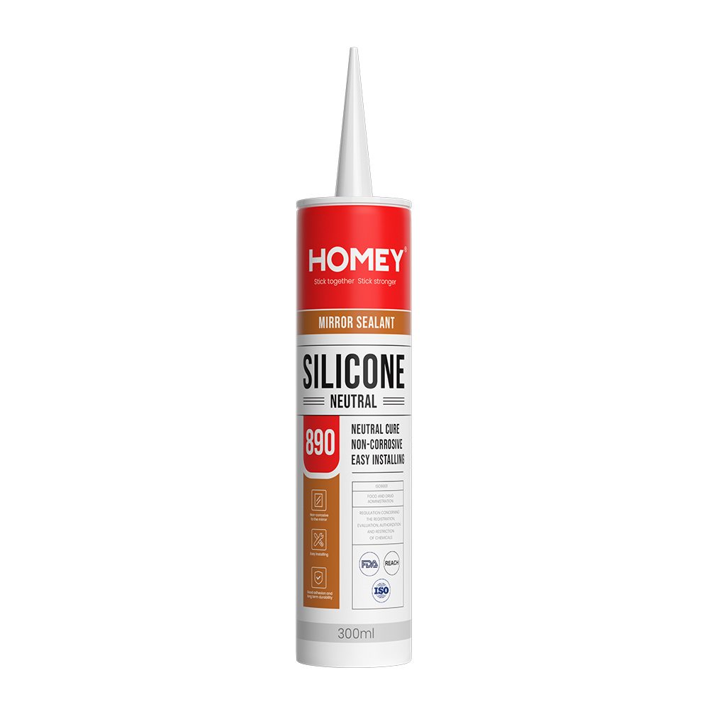 HOMEY 890 Waterproof Mirrors Sealant for Install Mirrors and Glasses Silicone Sealant