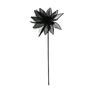 alloween Black Artificial Flower Decorative Stem
