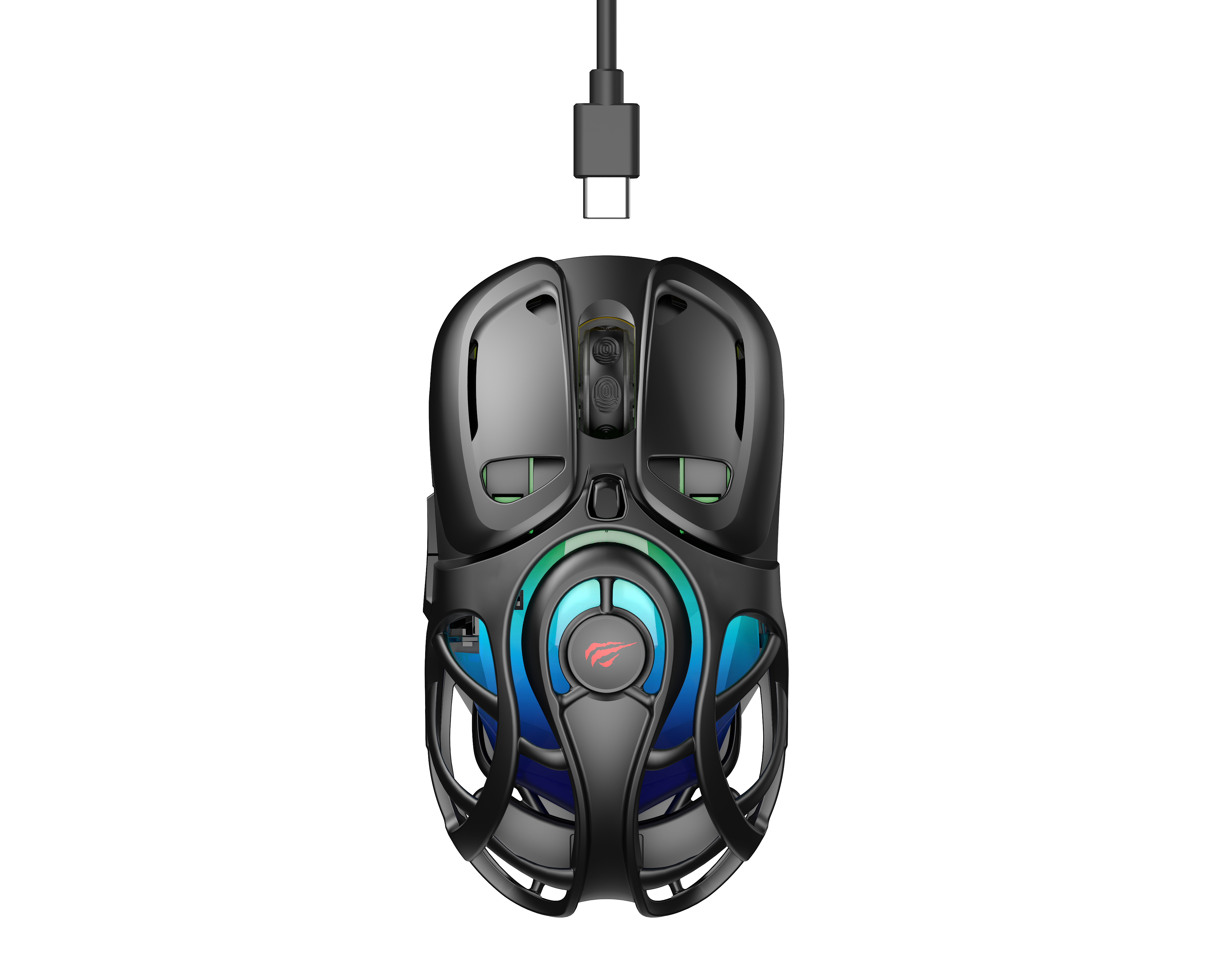 HAVIT MS1041WB Wireless Gaming Mouse with 3 Mode Connection RGB Light Lightweight Design