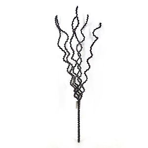 Halloween Black Curly Branch Decorative Stem